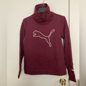 Puma Burgundy Cowl Neck Sweatshirt (M) NWT